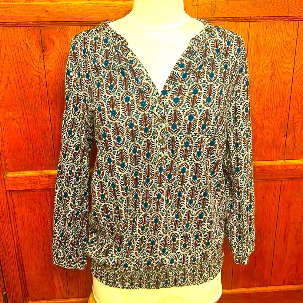 LUCKY🍀BRAND 3/4 Sleeved TOP! Great for ANYTIME of year!🌻Women’s Large